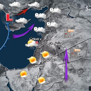 لا تأثيرات للمنخفض الجوي على الأردن يوم الأحد ..أتربة مثارة شرق البلاد