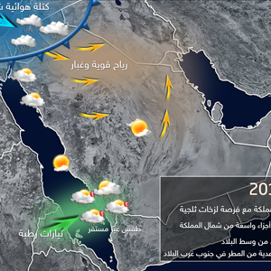 الجمعة | تقلبات جوية تشهدها أجزاء مُختلفة من المملكة
