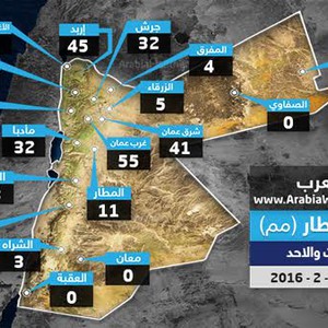 كميات الأمطار المُسجّلة يومي السبت والأحد