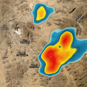 تحديث 5:10 عصراً | سُحب رعدية تقترب من عرفات والأمطار واردة بعد قليل