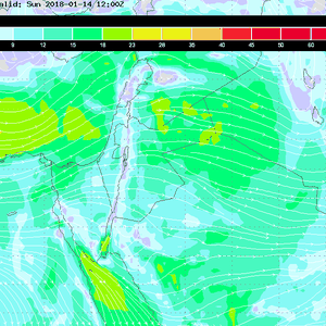 رياح نشطة على بعض المناطق الشمالية يوم الاحد