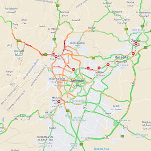 هام - العديد من طرق شمال غرب العاصمة تشهد اختناقات مرورية بسبب بدء تراكمات الثلوج