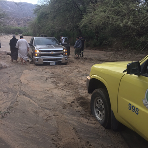 إصابة 21 شخصًا بمنطقة الباحة في حوادث سير بسبب الأمطار‎ 