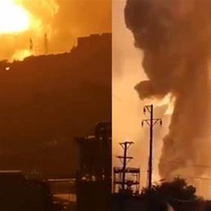 بالفيديو | لحظة انفجار احدى المصانع في الصين بسبب الفيضانات