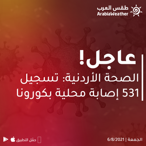 الصحة الأردنية : 531 إصابة جديدة بالوباء كورونا و 5 حالات وفاة - رحمهم الله