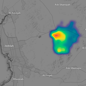 جده الآن | سحب رعدية شرقاً والبروق مشاهدة بالنظر نحو الشرق