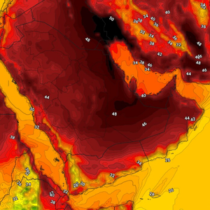 تنبيه مبكر | مؤشرات على عودة ارتفاع الحرارة مجدداً لتقارب الـ 50 في أجزاء من الشرقية والرياض اعتباراً من الخميس