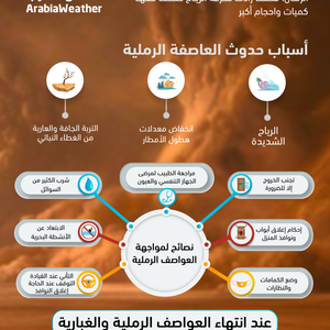 بالانفوغرافيك | العواصف الرملية... ما هي وما أسباب حدوثها ونصائح هامة لمواجهتها