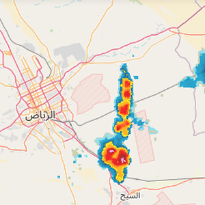 هام | سُحب رعدية تندفع نحو الرياض والأمطار محتملة الساعة القادمة