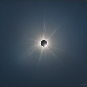 فلك وفضاء | فلكيون يلتقطون بالصدفة انفجار شمسي هائل خلال رصدهم الكسوف الهجين