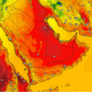 السعودية | استمرار تأثير الكتلة الحارة على أجواء السعودية خلال عطلة نهاية الأسبوع