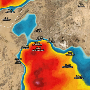 مكة الآن | تنبيه من شدة العواصف الرعدية وغزارة الأمطار