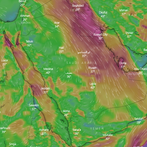 السعودية | المناطق المشمولة بتوقعات الغبار والأتربة المثارة ليوم الجمعة
