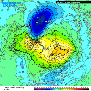Scientific report: A sudden warming in the polar vortex and the Arctic index is trending towards negative. What is the impact of this on weather patterns?