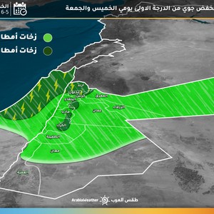 الخميس... منخفض جوي من الدرجة الأولى يبدأ ظُهرًا على المملكة 