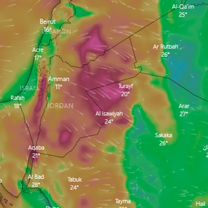 السعودية | نشاط للرياح وغبار محتمل في شمال السعودية يوم الجمعة