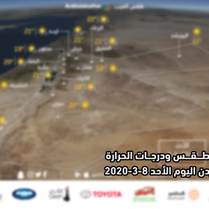 الأردن | حالة الطقس ودرجات الحرارة المتوقعة اليوم الأحد 8/3/2020