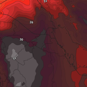 الكويت | مُنخفض جوي خماسيني مُترافق بكُتلة هوائية حارة يؤثر على الدولة تدريجياً ويزداد شدة بداية الأسبوع القادم