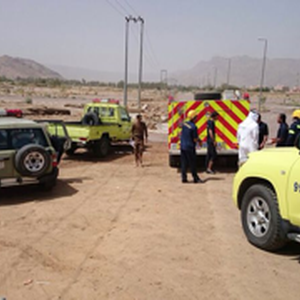 بالصور: انتشال جثتين في حادثين منفصلين بنجران