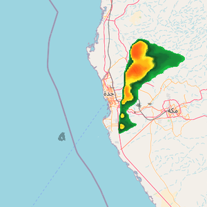 مدينة جدة - 8:05 صباحاً | سحب ماطرة تتركز شرق جدة الان