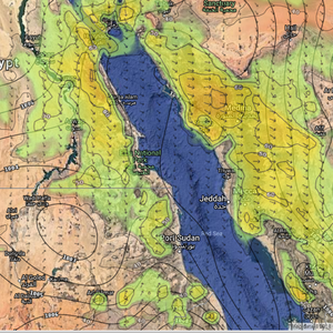 رياح غربية نشطة السرعة تهُب على جنوب غرب المملكة