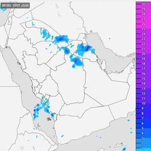 أمطار قادمة الى العاصمة الرياض بإذن الله و هذا موعدها المُتوقع