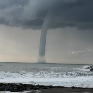 بالفيديو | رصد شاهقة مائية قبالة سواحل غزة اليوم السبت 29-4-2023م