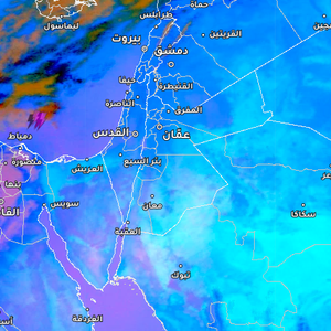 الأردن | غبار العاصفة دانيال يؤثر على الأردن الآن والرؤية تنخفض لـ 4000 متر