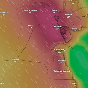 الكويت | رياح شمالية غربية نشطة وفرص مرتفعة للغبار يوم الجمعة