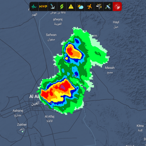 الإمارات | سحب رعدية وامطار في مدينة العين الآن