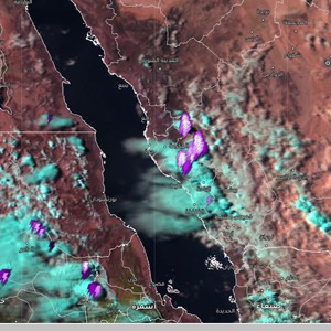 السعودية - تحديث الساعة 5:40م | امتداد التكونات الرعدية لتطال العديد من المناطق بما فيها أجزاء من مكة المكرمة