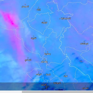 العراق - تحديث الساعة 1:10 بعد الظهر | موجة غبارية تتشكل في المناطق الجنوبية الغربية من الموصل الان 