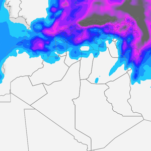 أمطار شديدة الغزارة تٌنذر بالفيضانات والسيول في أجزاء من تونس والجزائر يومي الجمعة والسبت