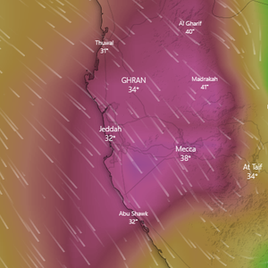 السعودية | تنبيه من رياح قوية تثير الغبار و الأتربة في مكة المكرمة وجدة يوم السبت