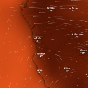 ورد الآن | جدة تتصدر أعلى المحافظات حرارة اليوم وتسجل 48.3 درجة مئوية يليها مرصد عرفات .. تفاصيل