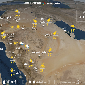 السعودية | حالة الطقس ودرجات الحرارة المتوقعة ليوم الأربعاء 2020/11/4م