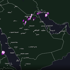 تحديث 9:50 صباحاً | بدء تأثير الحالة الماطرة على حفر الباطن الآن بسحب رعدية وأمطار متفاوتة الشدة