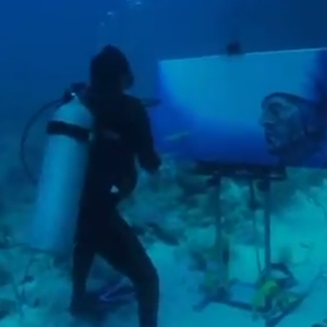 بالفيديو: غطّاس يرسم لوحة فنيّة في أعماق البحر