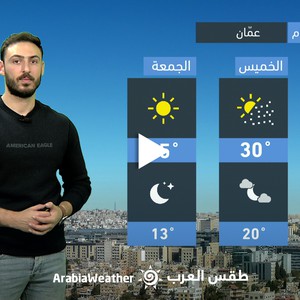الأردن - النشرة الجوية | ارتفاع ملموس على درجات الحرارة وطقس دافئ إلى حار نسبيًا في مُختلف المناطق | الثلاثاء 09-05-2023