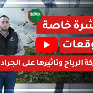 نشرة خاصة | توقعات حركة الرياح وتاثيرها على الجراد 