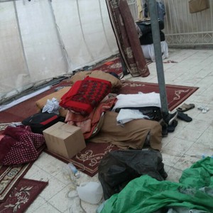 بالصور : أمطار مكّة الغزيرة ألحقت أضراراً بمبنى الهلال الأحمر في منى