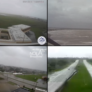 بث مباشر | 4 كاميرات ترصد بشكل مباشر قوة تأثيرات اعصار ايدا على سواحل أمريكا الان