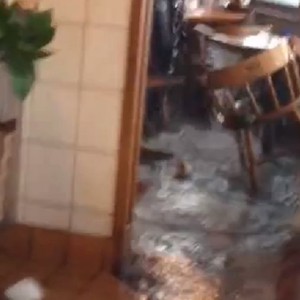 بالفيديو : موجة عاتية تُحطم الزجاج و تُداهم أحد المطاعم في كاليفورنيا 