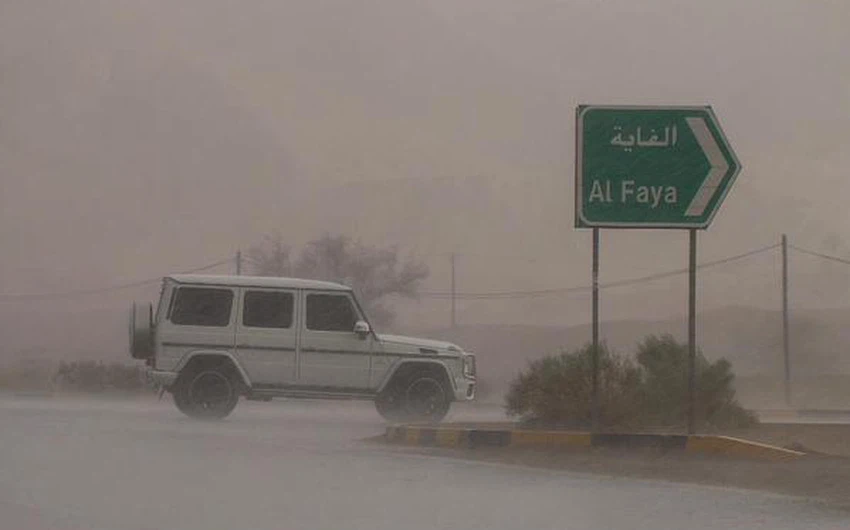 أمطار الفاية التابعة لإمارة الشارقة. بعدسة  أحمد البدواوي