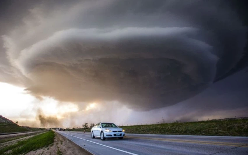 بالصور: غيوم وعواصف رعدية مرعبة في ولاية نبراسكا