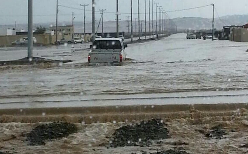 فيضانات بمدينة املج بعد أمطار رعدية متواصلة  