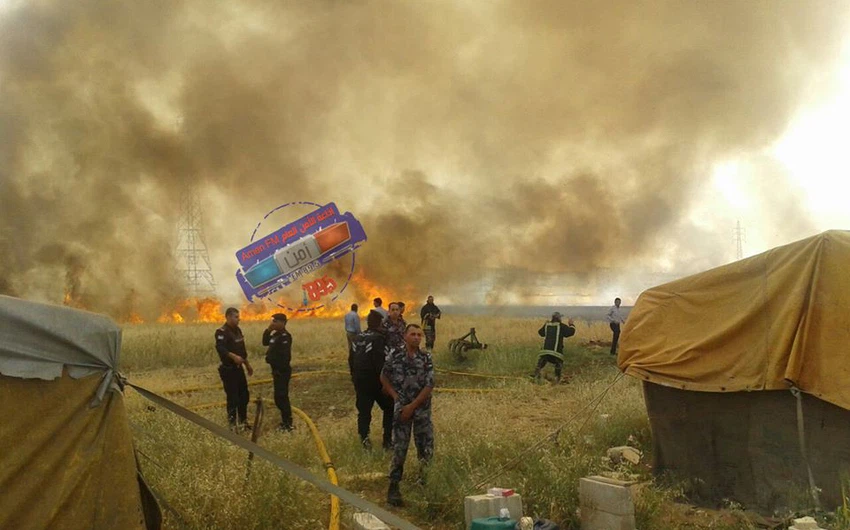 بسبب الحر..حريق يلتهم 40 دونماً من مزارع القمح في إربد 