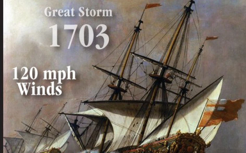 العاصفة العملاقة التي ضربت بريطانيا عام 1703