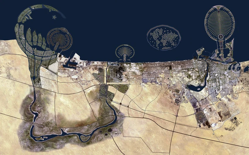 تضم امارة دبي عدة جزر بحرية مثل جزر النخيل و نخلة جبل علي
