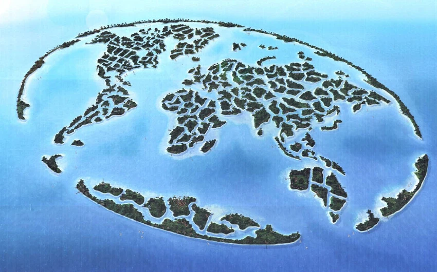 جزر العالم في دبي - هي مجموعة من الجزر الاصطناعية على شكل قارات العالم.